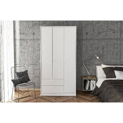 Denmark 3 Door And 2 Drawer Wardrobe White - Polifurniture 4 Denmark 3 Door And 2 Drawer Wardrobe White - Polifurniture - Image 4