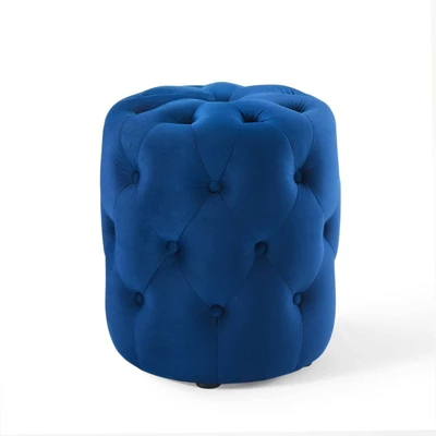 Amour Tufted Button Round Performance Velvet Ottoman - Modway 1 Amour Tufted Button Round Performance Velvet Ottoman - Modway