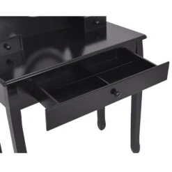 Tangkula Mirrored Dressing Table Wooden Vanity Makeup Unit W/ Cushioned Stool -Baxton Studio Shop GUEST 91b9a9a7 2859 4019 9fdc 0c492b69ed6a