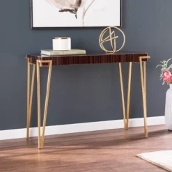 Capkya Console Table Brown/Gold - Aiden Lane -Baxton Studio Shop GUEST 92107220 a8ab 41ac 8685 ec01944fe486
