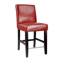 Antonio Counter Height Barstool With Bonded Leather Seat - CorLiving 7 Antonio Counter Height Barstool With Bonded Leather Seat - CorLiving -Baxton Studio Shop GUEST 92fbdd08 35ad 4897 aa5b cb7446da7908