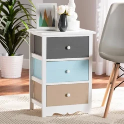 Kalila Wood 3 Drawer Nightstand White - Baxton Studio 19 Kalila Wood 3 Drawer Nightstand White - Baxton Studio -Baxton Studio Shop GUEST 9303153f b903 46ac a5ca 0369ea9b4558
