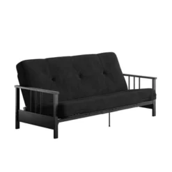 Full Anders Metal Arm Futon With 6" Microfiber Mattress - Room & Joy -Baxton Studio Shop GUEST 934d9ab6 7319 47d8 8dd1 82a0b3b64ef4