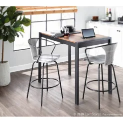 25" Waco Industrial Counter Height Barstool Black/Gray - LumiSource 13 25" Waco Industrial Counter Height Barstool Black/Gray - LumiSource -Baxton Studio Shop GUEST 9394e9dd a985 459c ac2c e0dd6d9de15b