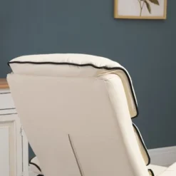 HOMCOM Recliner Chair With Ottoman, PU Leather Swivel High Back Armchair W/ Footrest Stool, 135° Adjustable Backrest And Thick Foam Padding For Home Office Or Living Room -Baxton Studio Shop GUEST 93d308ab fd0d 40a4 abc2 beff93f45869