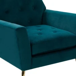 Set Of 2 Maris Velvet Living Room Armchair With Metal Base | Karat Home-TEAL -Baxton Studio Shop GUEST 93f5a886 8bdf 49cf 9351 f988b89611ae