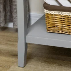 HOMCOM Vintage Side Table For Living Room Or Bedroom Storage End Table With Antique Handle Drawer & Shelf, Wooden Side Table, Set Of 2, Gray -Baxton Studio Shop GUEST 9418965c 0b4c 4e72 8000 42c9b297d9a6