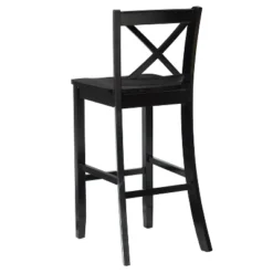 30" Torino X Back Wood Barstool - Black - Linon -Baxton Studio Shop GUEST 9422a38c e112 4b8d a9fd 3938aa3c59d3