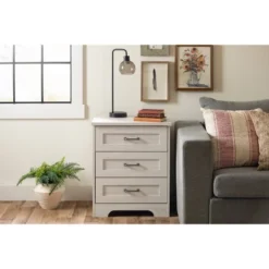 Harma End Table Winter Oak - South Shore