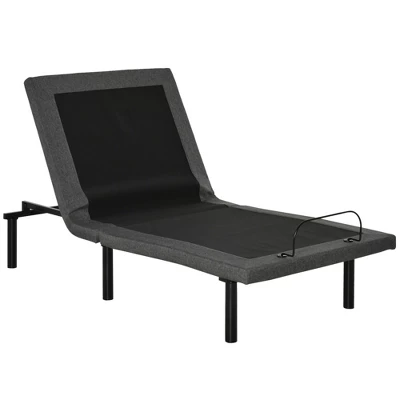 HOMCOM Twin XL Adjustable Bed Frame, Ergonomic Zero Gravity Power Bed Base With Head And Foot Incline, Memory, And Wireless Remote, Gray 3 HOMCOM Twin XL Adjustable Bed Frame, Ergonomic Zero Gravity Power Bed Base With Head And Foot Incline, Memory, And Wireless Remote, Gray - Image 3