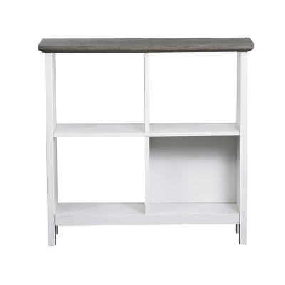 Saint Birch Olivia 4-Shelf Bookcase, Gray Oak/White 2 Saint Birch Olivia 4-Shelf Bookcase, Gray Oak/White - Image 2