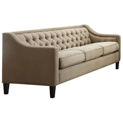 90" Suzanne Sofa Beige Fabric - Acme Furniture 2 90" Suzanne Sofa Beige Fabric - Acme Furniture - Image 2