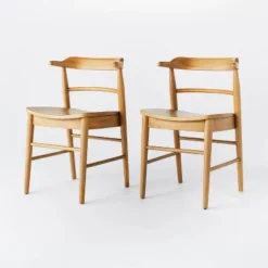 2pk Kaysville Curved Back Wood Dining Chair - Threshold™ Designed With Studio McGee -Baxton Studio Shop GUEST 96181127 0bb6 41a1 999c 8f5d44c53b74