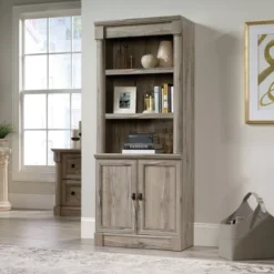 72" Palladia Library With Doors Split Oak - Sauder