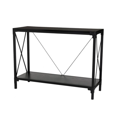 Modern Industry Metal/Wooden Console Table - Glitzhome 8 Modern Industry Metal/Wooden Console Table - Glitzhome - Image 8
