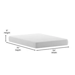 Flash Furniture Jasmine Charcoal & Green Tea Cooling Gel Memory Foam 8 Inch CertiPUR-US, Supportive Pressure Relief, Mattress In A Box -Baxton Studio Shop GUEST 968b95a3 31cc 412b 9c9f a3d314a206ca