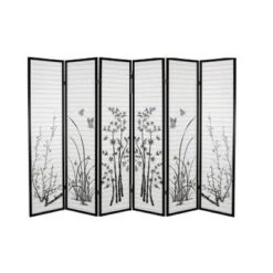 Legacy Decor Bamboo Floral Room Divider Screen 8 Legacy Decor Bamboo Floral Room Divider Screen -Baxton Studio Shop GUEST 968c3e28 acaa 437f 9ac8 b5c1c4056baf