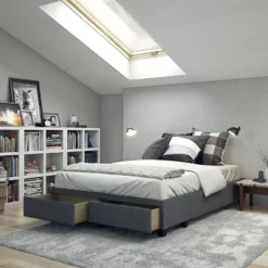 Monica Linen Upholstered Platform Bed With Storage Drawers - Eco Dream 10 Monica Linen Upholstered Platform Bed With Storage Drawers - Eco Dream -Baxton Studio Shop GUEST 96e272b8 c3b7 40e8 9d4d af382a48e22c