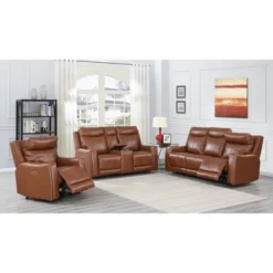 Natalia Power Loveseat Console Recliner Caramel Leather - Steve Silver Co. 31 Natalia Power Loveseat Console Recliner Caramel Leather - Steve Silver Co. -Baxton Studio Shop GUEST 97233d2a 17d3 475e bdda 5b78c132614e