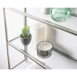 20" X 30" Ciel Tiered Wall Shelf Silver - Kate & Laurel All Things Decor -Baxton Studio Shop GUEST 973fe47e 228b 46fa adb1 dbc27a1d64e6