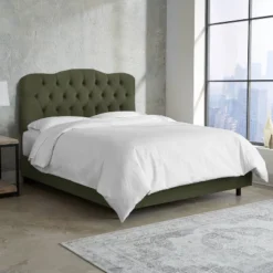 Seville Upholstered Bed In Linen - Skyline Furniture -Baxton Studio Shop GUEST 986d1c73 8a13 4fc0 ac85 418dc691730b