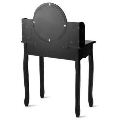 Tangkula Vanity Table Set W/Detachable Mirror & Stool Black/White -Baxton Studio Shop GUEST 98a31cd3 e492 44f1 861e cf74425a6342 1