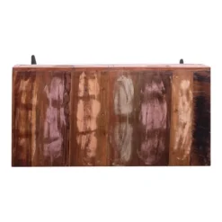 43" 2 Drawer Reclaimed Wood Console Table With Angled Legs And Pastel Accent Brown/Black - The Urban Port -Baxton Studio Shop GUEST 98f57a69 66d8 41d6 9467 acb0d5e5ddc1