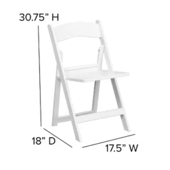 Flash Furniture 2 Pack HERCULES Series 1000 Lb. Capacity White Resin Folding Chair With Slatted Seat -Baxton Studio Shop GUEST 990f8049 0a0b 48f3 8070 24f8ebd5fd44 1