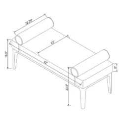 Randolph Bench With Bolster Pillows Linen - Threshold™ Designed With Studio McGee 14 Randolph Bench With Bolster Pillows Linen - Threshold™ Designed With Studio McGee -Baxton Studio Shop GUEST 9983e70b 7f9e 4bcf a332 1d6fe6933ce7