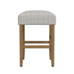 Square Mini Grid Pattern Counter Height Barstool Sage - HomePop