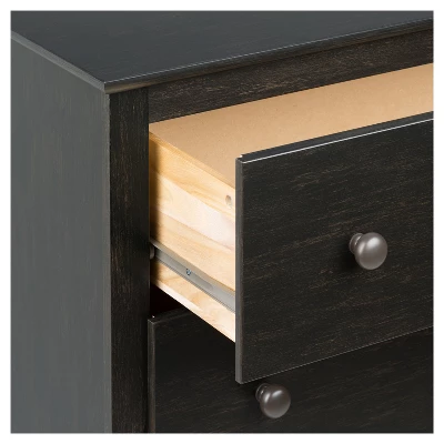 Monterey 5 Drawer Dresser Washed Black - Prepac 3 Monterey 5 Drawer Dresser Washed Black - Prepac - Image 3