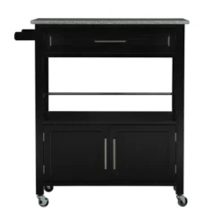 Cameron Kitchen Cart With Granite Top - Linon -Baxton Studio Shop GUEST 9a579333 9c2d 49d1 a8f3 49b9c62697f4