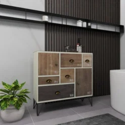 Wood And Metal 7 Drawer Buffet White/Black - Olivia & May 32 Wood And Metal 7 Drawer Buffet White/Black - Olivia & May -Baxton Studio Shop GUEST 9bf2268b ce0f 47ff a518 8d966de4ae7d