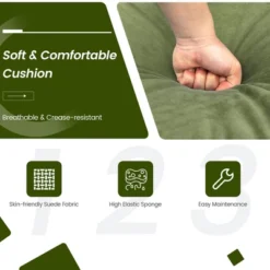 Costway Modular 3-Seat Sofa Couch W/ Socket USB Ports & Side Storage Pocket Army Green -Baxton Studio Shop GUEST 9c15e4e1 a0fb 4cb5 919b 40f2527c1048