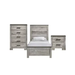 3pc Adam Panel Bedroom Set Gray - Picket House Furnishings -Baxton Studio Shop GUEST 9c16135f 4e84 41bf 96c7 063b34a10e6b