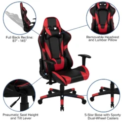 Flash Furniture Gaming Desk And Reclining Gaming Chair Set With Cup Holder And Headphone Hook -Baxton Studio Shop GUEST 9c401bf1 4579 4987 b229 8b35a0ef3b81