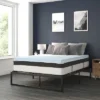 Flash Furniture 14 Inch Metal Platform Bed Frame With 12 Inch Pocket Spring Mattress In A Box And 3 Inch Cool Gel Memory Foam Topper
