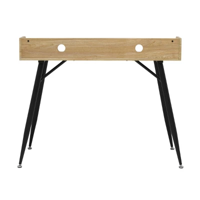 Woodford Writing Desk With Low Hutch Graphite/Ash - Calico Designs 6 Woodford Writing Desk With Low Hutch Graphite/Ash - Calico Designs - Image 6