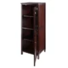 Brooke Cupboard With 1 Glass Door And 1 Cabinet Walnut - Winsome
