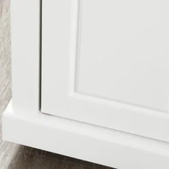 HOMCOM Rolling Kitchen Island Cart, Portable Serving Trolley Table With Drawer, Adjustable Shelf And 2 Towel Racks, Cream White -Baxton Studio Shop GUEST 9e3ee121 c707 497a 9be8 b2d09217ef33