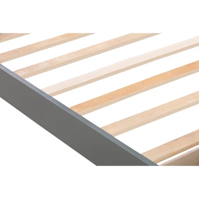 Twin Size Wood Platform Bed Frame With Storage Drawer And Slat Support-ModernLuxe 8 Twin Size Wood Platform Bed Frame With Storage Drawer And Slat Support-ModernLuxe - Image 8