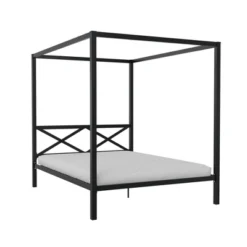 Dax Metal Canopy Bed Black - Room & Joy -Baxton Studio Shop GUEST 9f5c4b4f 9fce 4a19 aa53 e0e030f730ef