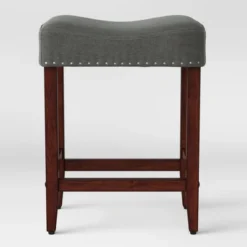 24" Rumford Saddle Counter Height Barstool With Wood Leg - Threshold™ -Baxton Studio Shop GUEST 9f8adbb6 7554 4f1d bfb7 6199628c5a8d