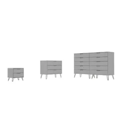 Rockefeller 10 Drawer Dresser, 3 Drawer Dresser And 2 Drawer Nightstand Set - Manhattan Comfort 25 Rockefeller 10 Drawer Dresser, 3 Drawer Dresser And 2 Drawer Nightstand Set - Manhattan Comfort -Baxton Studio Shop GUEST 9f991fbf bee0 45fb aad5 54bcfd98b58d