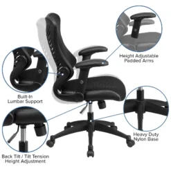 Executive Swivel Office Chair With Mesh Padded Seat - Flash Furniture -Baxton Studio Shop GUEST a13951a2 6f77 462e 8b53 b3378df32b60