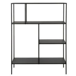 48" Tall Black Bronze Bookcase - Henn&Hart