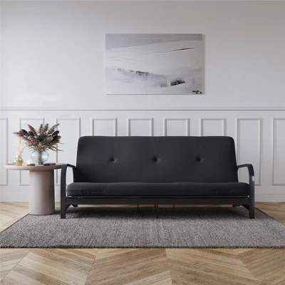 Full 6" Mae Thermobonded High Density Polyester Fill Futon Linen Mattress - Room & Joy 3 Full 6" Mae Thermobonded High Density Polyester Fill Futon Linen Mattress - Room & Joy - Image 3