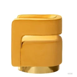 Velvet Edise Swivel Barrel Chair | Karat Home