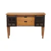 Industrial Wood Console Table Dark Brown - Olivia & May