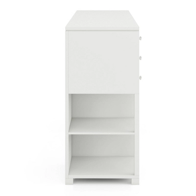 Linsell Glam 6 Drawer Vanity Table Luminous White - MiBasics 3 Linsell Glam 6 Drawer Vanity Table Luminous White - MiBasics - Image 3
